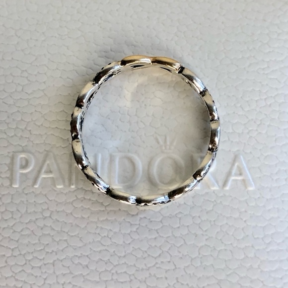 S⭕️LD‼️Pandora Infinite Love Ring Two Tone Size 7/54 - Picture 3 of 10